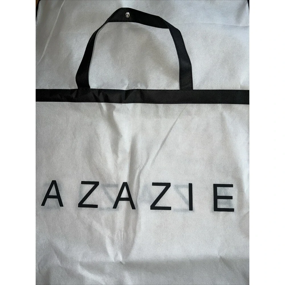 Azazie Lot Of 5 Wedding White Black Dress Garment Bag Dust Cover Storage